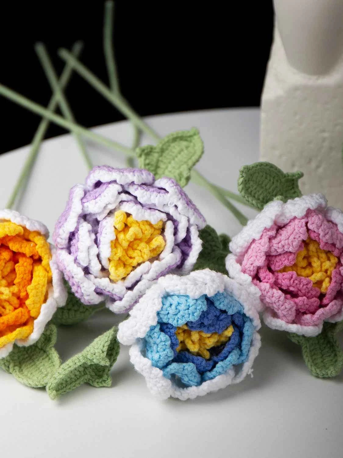 DIY Handcraft Crocheted Peony Flower Material Kits