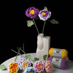 DIY Handcraft Crocheted Peony Flower Material Kits