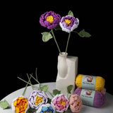 DIY Handcraft Crocheted Peony Flower Material Kits