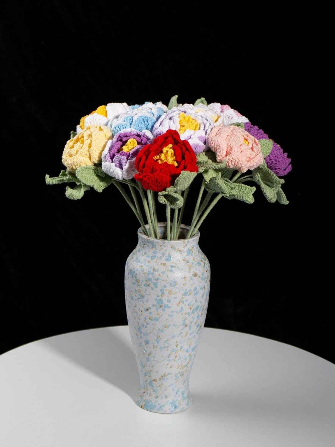 DIY Handcraft Crocheted Peony Flower Material Kits