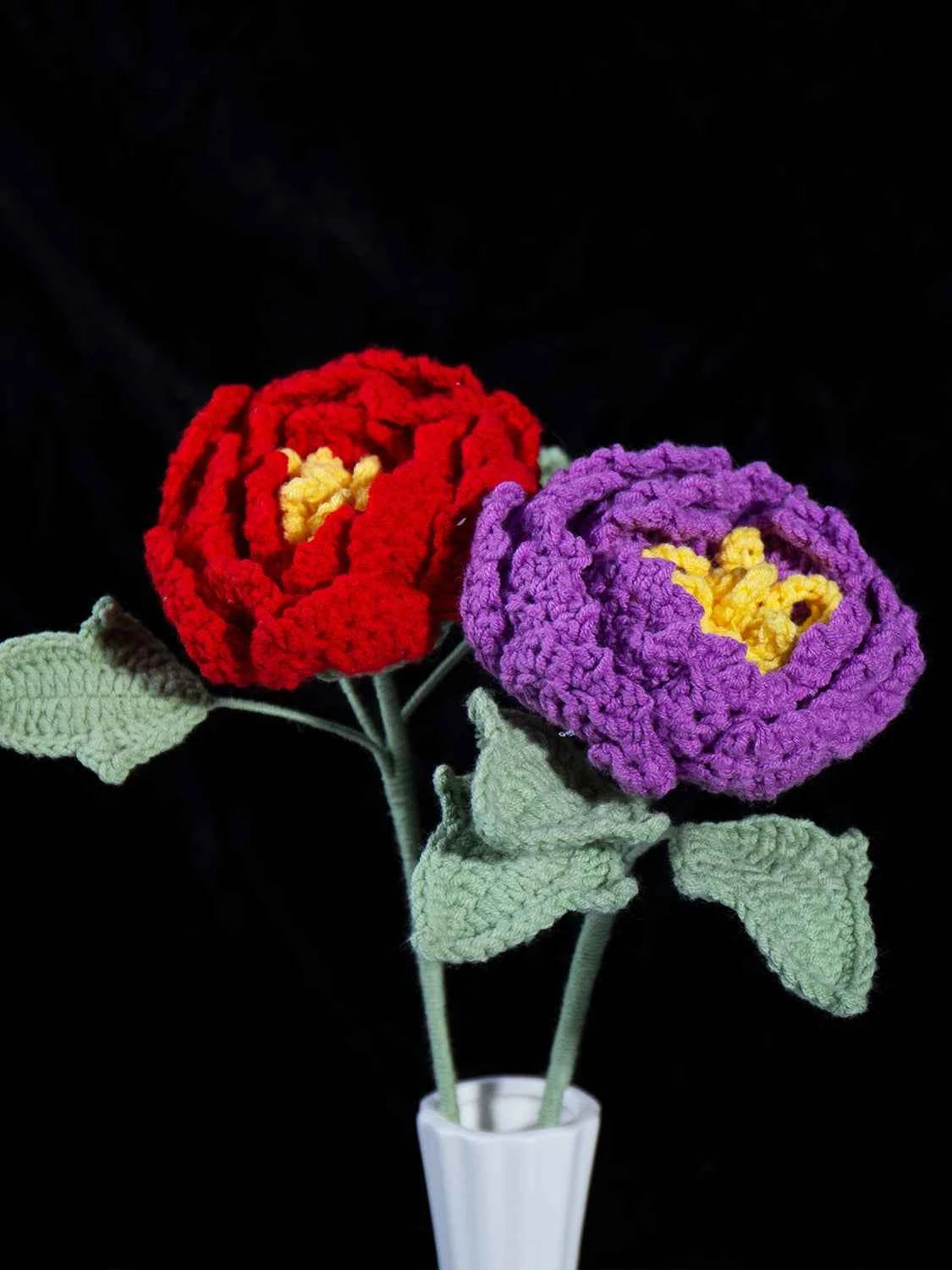 DIY Handcraft Crocheted Peony Flower Material Kits