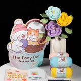 DIY Multi-Color Single Stem Crochet French Rose Bouquet Material Kits