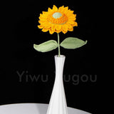 Double Layer Crochet Sunflower Stem – Handmade Knitted Flower, Faux Sunflower Gift, Eternal Bloom for Home Decor, Mother’s Day Gift