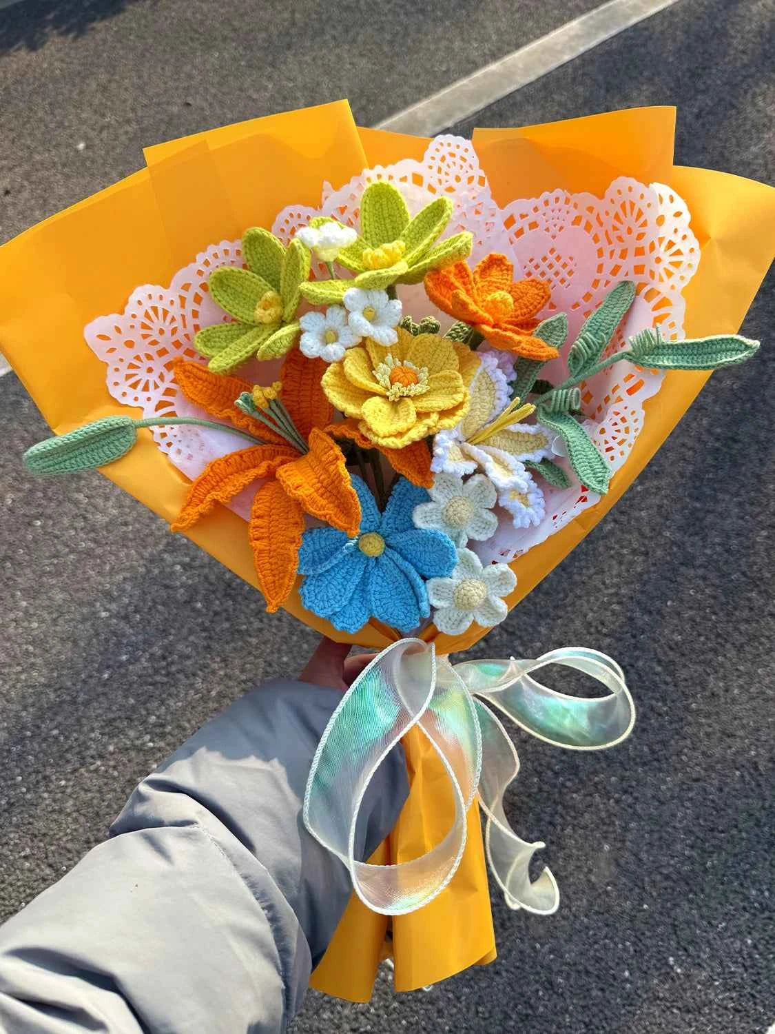 Handmade Crochet Flower Bouquet - Forever Floral Gift for Her