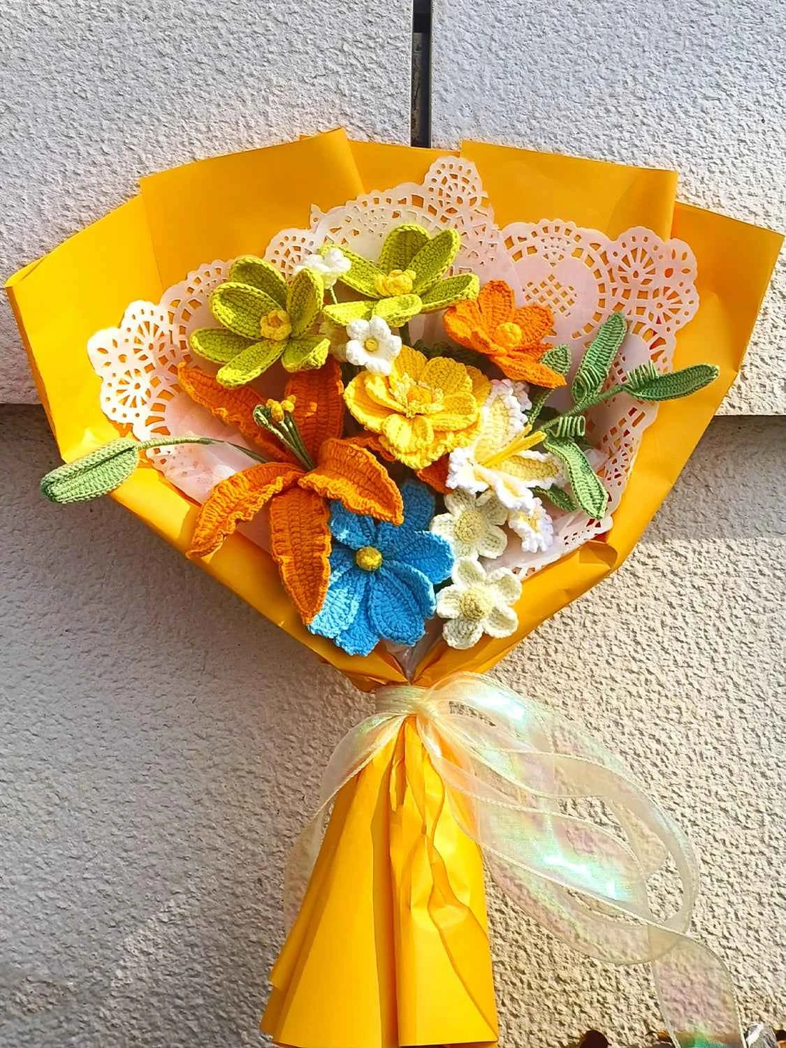 Handmade Crochet Flower Bouquet - Forever Floral Gift for Her