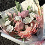 Epiphyllum Flower Crochet Bouquet (14 pieces)