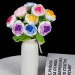 Hand Crocheted Single Rose Bouquet for Valentine's Day