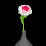 Hand Crocheted Single Rose Bouquet for Valentine's Day