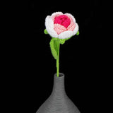 Hand Crocheted Single Rose Bouquet for Valentine's Day