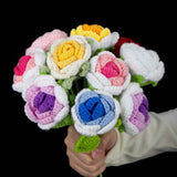 Hand Crocheted Single Rose Bouquet for Valentine's Day