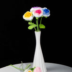 Hand Crocheted Single Rose Bouquet for Valentine's Day