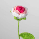 Hand Crocheted Single Rose Bouquet for Valentine's Day