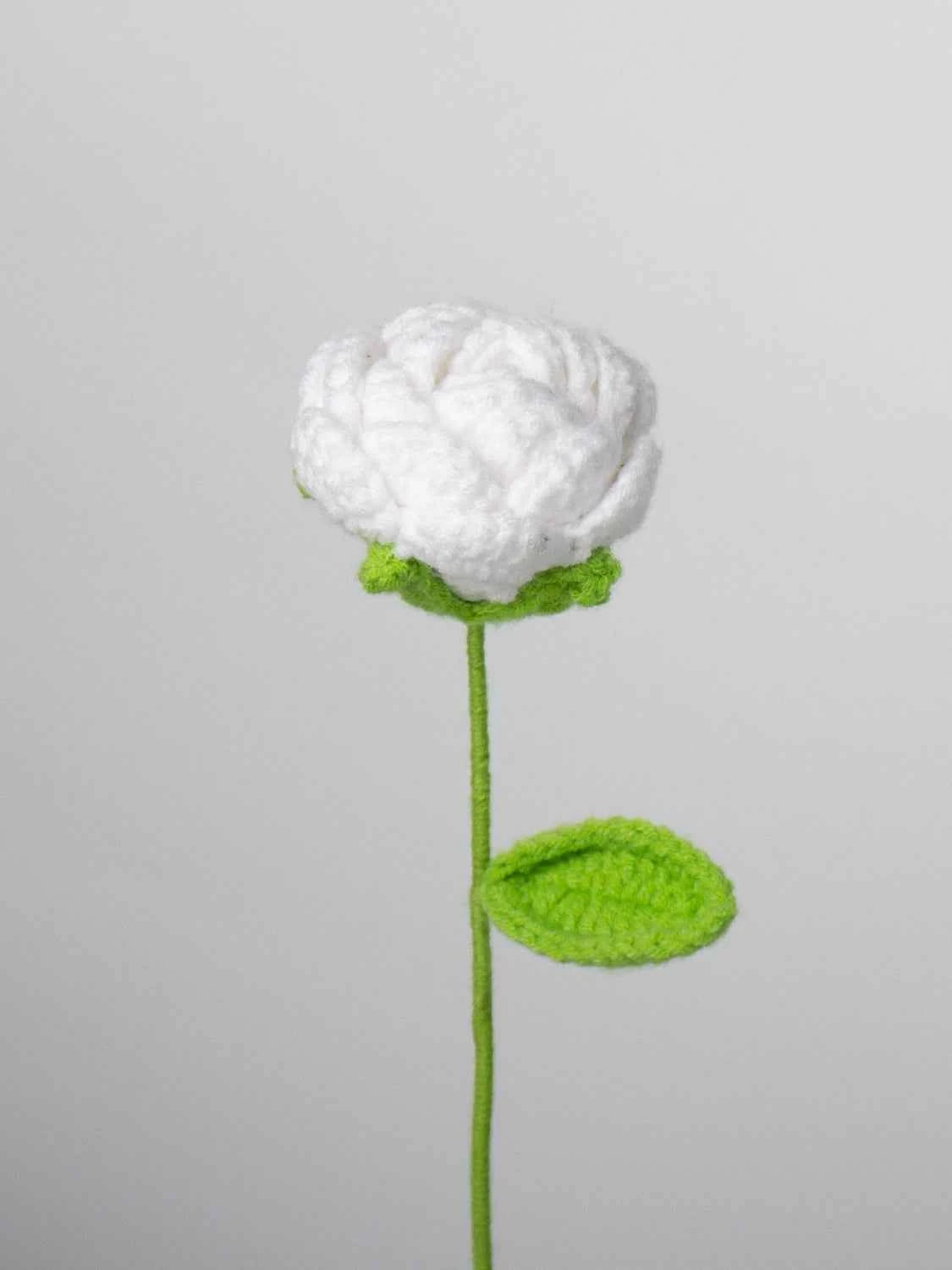 Hand Crocheted Single Rose Bouquet for Valentine's Day