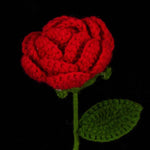 Hand Crocheted Single Rose Bouquet for Valentine's Day