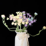 Handmade Crochet Blue Lace Flower Single Stem | Boho Home Decor