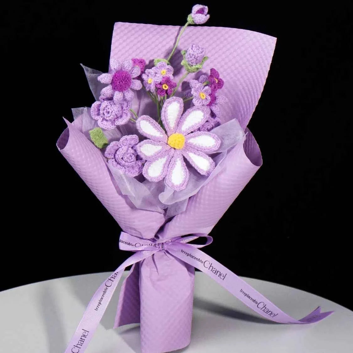 Handmade Crochet Flower Bouquet – Knitted Gesang Gift, Forever Flowers for Birthday, Mother's Day, Wedding Decor