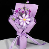 Handmade Crochet Flower Bouquet – Knitted Gesang Gift, Forever Flowers for Birthday, Mother's Day, Wedding Decor