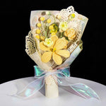 Handmade Crochet Flower Bouquet – Knitted Gesang Gift, Forever Flowers for Birthday, Mother's Day, Wedding Decor