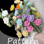 Handmade Crochet Barbie Rose Bouquet Material Kits