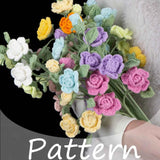 Handmade Crochet Barbie Rose Bouquet Material Kits