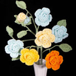 Handmade Crochet Barbie Rose Bouquet Material Kits