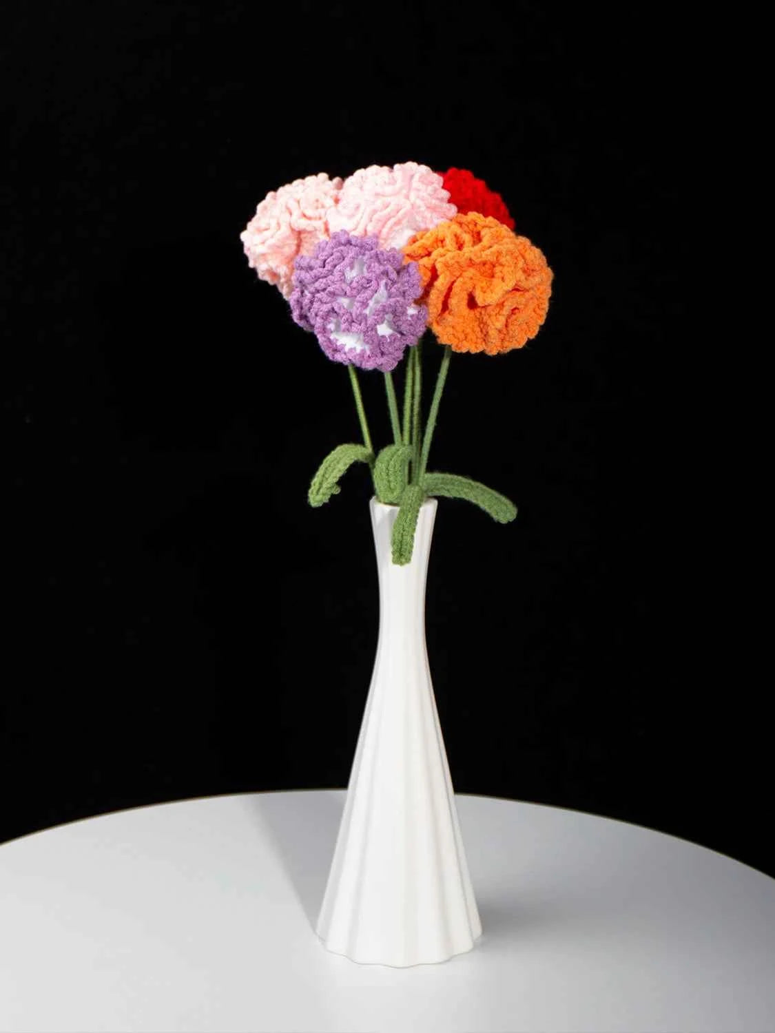 Handmade Crochet Carnation Flower-Aesthetic Home Decor