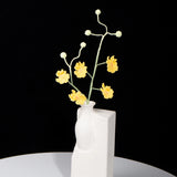 Handmade Crochet Dancing Orchid Forever Blooming Artificial Flower Bouquet