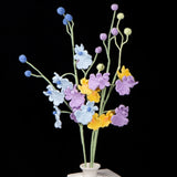 Handmade Crochet Dancing Orchid Forever Blooming Artificial Flower Bouquet