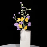 Handmade Crochet Dancing Orchid Forever Blooming Artificial Flower Bouquet