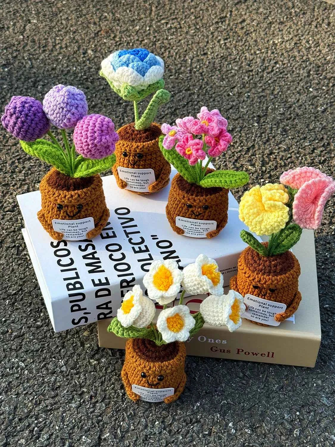 Handmade Crochet Emotional Support Plant Potted Flower