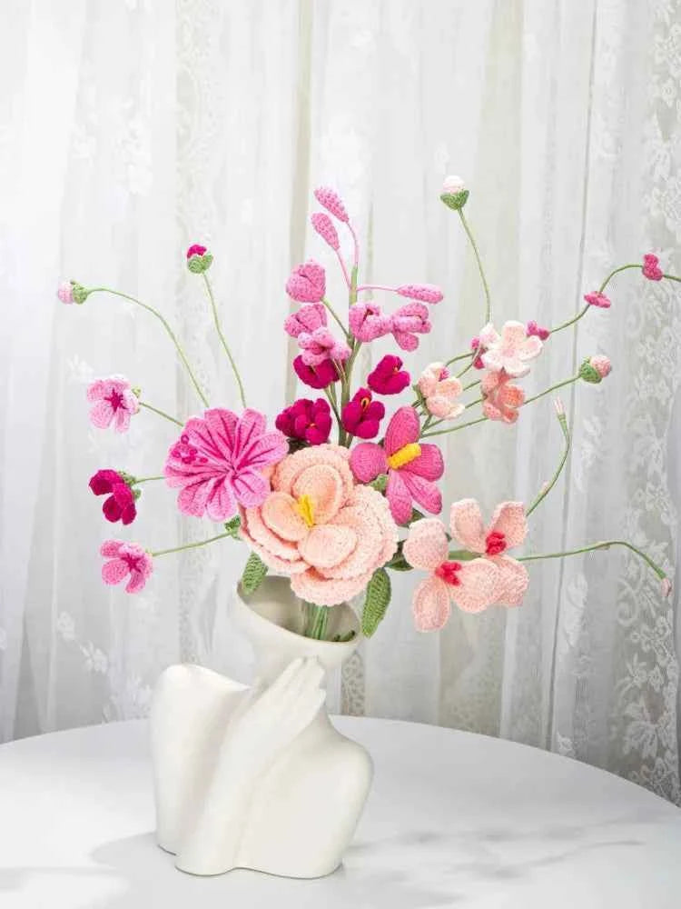 Handmade Crochet Flower Bouquet – Rose Forever Blooms