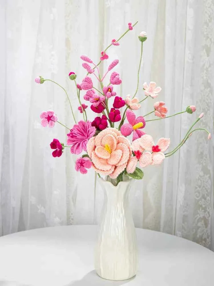 Handmade Crochet Flower Bouquet – Rose Forever Blooms