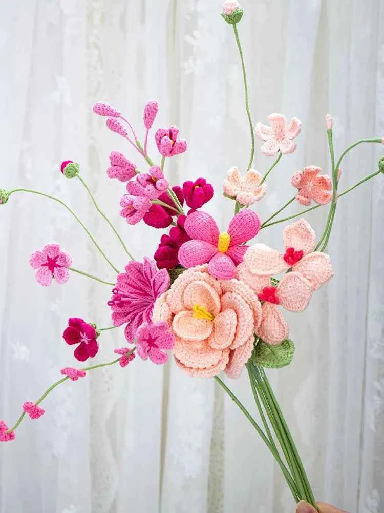 Handmade Crochet Flower Bouquet – Rose Forever Blooms