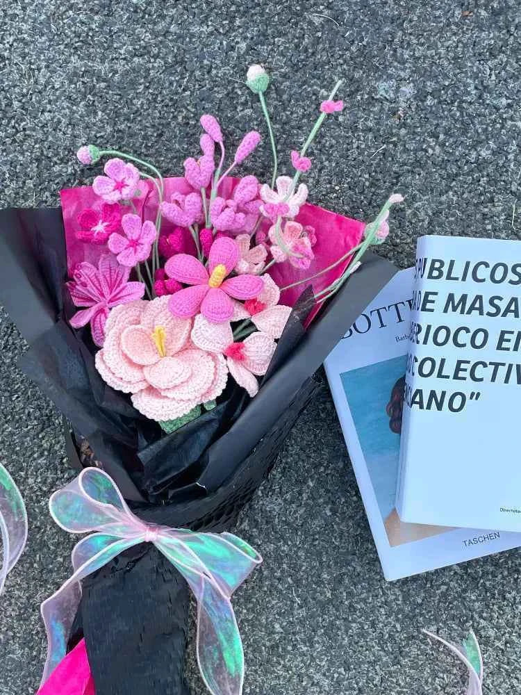 Handmade Crochet Flower Bouquet – Rose Forever Blooms