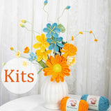 Crochet Flower Bouquet Kit with Full Materials | DIY Handmade Craft Gift for Home Decor