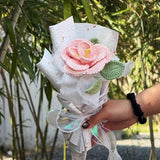Handmade Crochet French Rose | Single Stem Mini Bouquet Gift