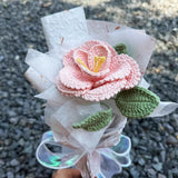 Handmade Crochet French Rose | Single Stem Mini Bouquet Gift