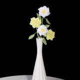 Handcrafted Knitted Gardenia | Artificial Floral Accent Stem