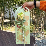 Handmade Crochet Green Rose Flower Bouquet