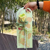 Handmade Crochet Green Rose Flower Bouquet