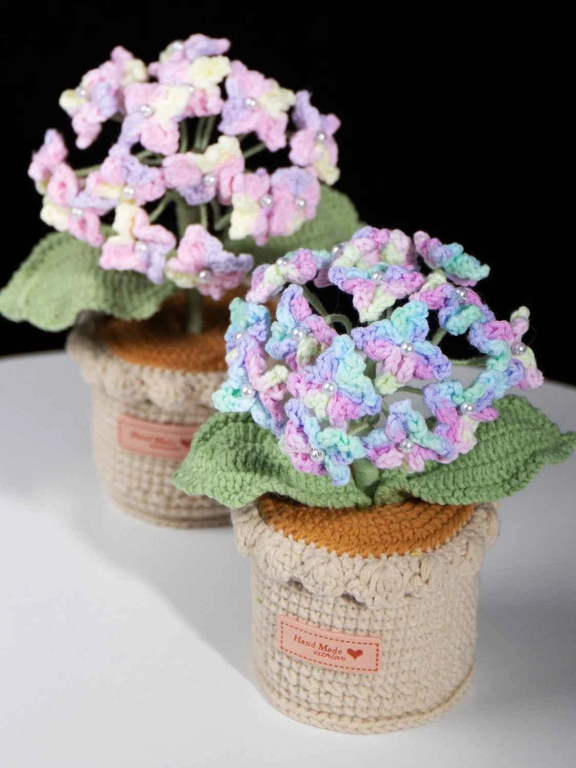 Handmade Crochet Hydrangea Potted Plant