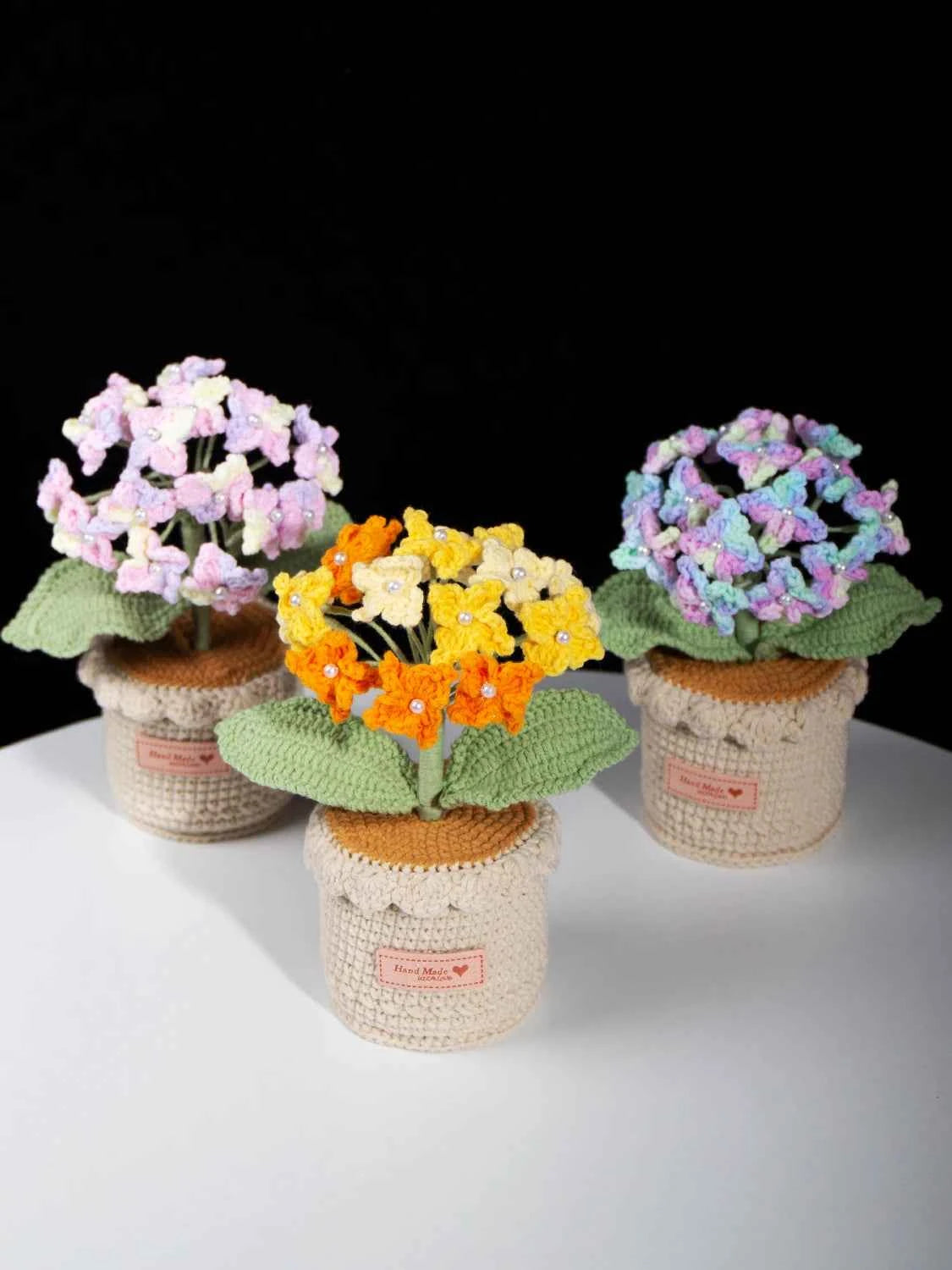 Handmade Crochet Hydrangea Potted Plant