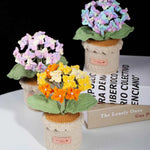 Handmade Crochet Hydrangea Potted Plant