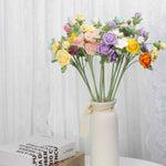 Handmade Crochet Knitted Single Stem Flower Barbie Rose