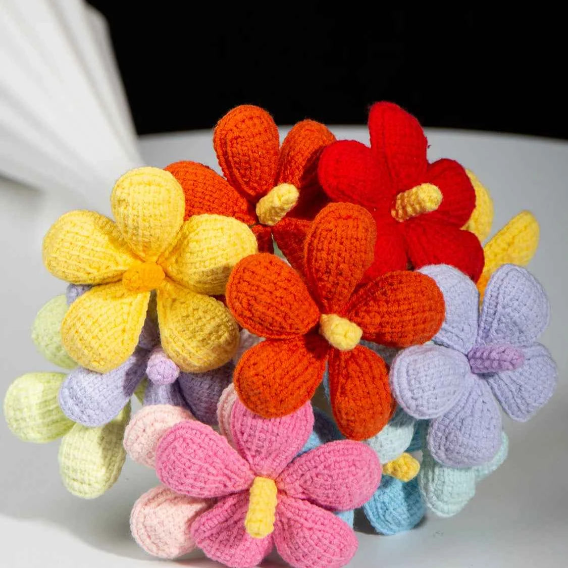 Handmade Crochet Plumeria Flower