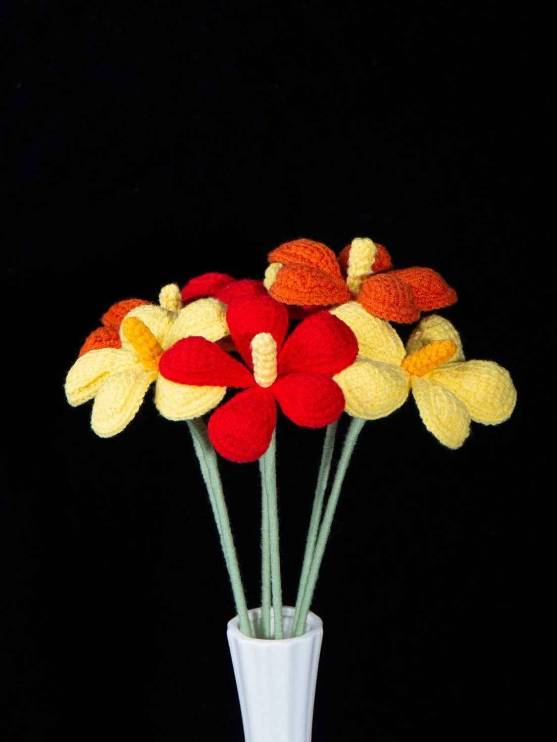Handmade Crochet Plumeria Flower