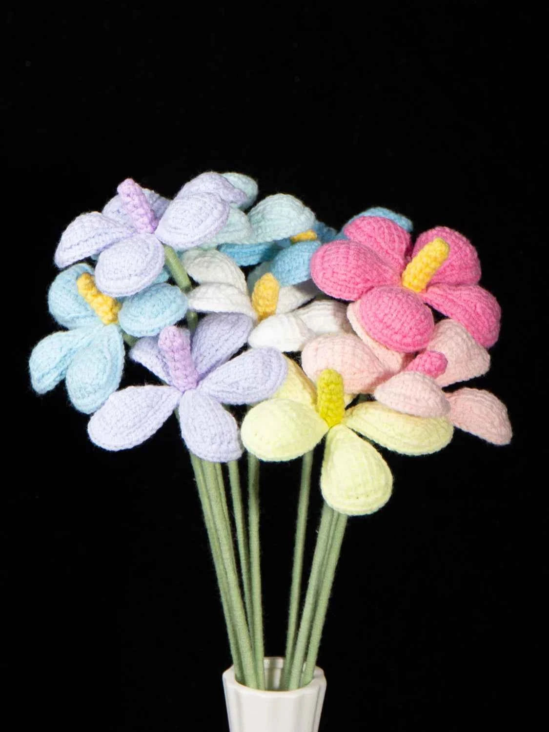Handmade Crochet Plumeria Flower