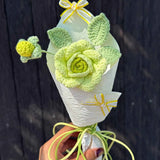 Handmade Crochet Rose Bouquet – Single Yarn Rose Flower