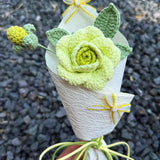 Handmade Crochet Rose Bouquet – Single Yarn Rose Flower