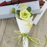Handmade Crochet Rose Bouquet – Single Yarn Rose Flower